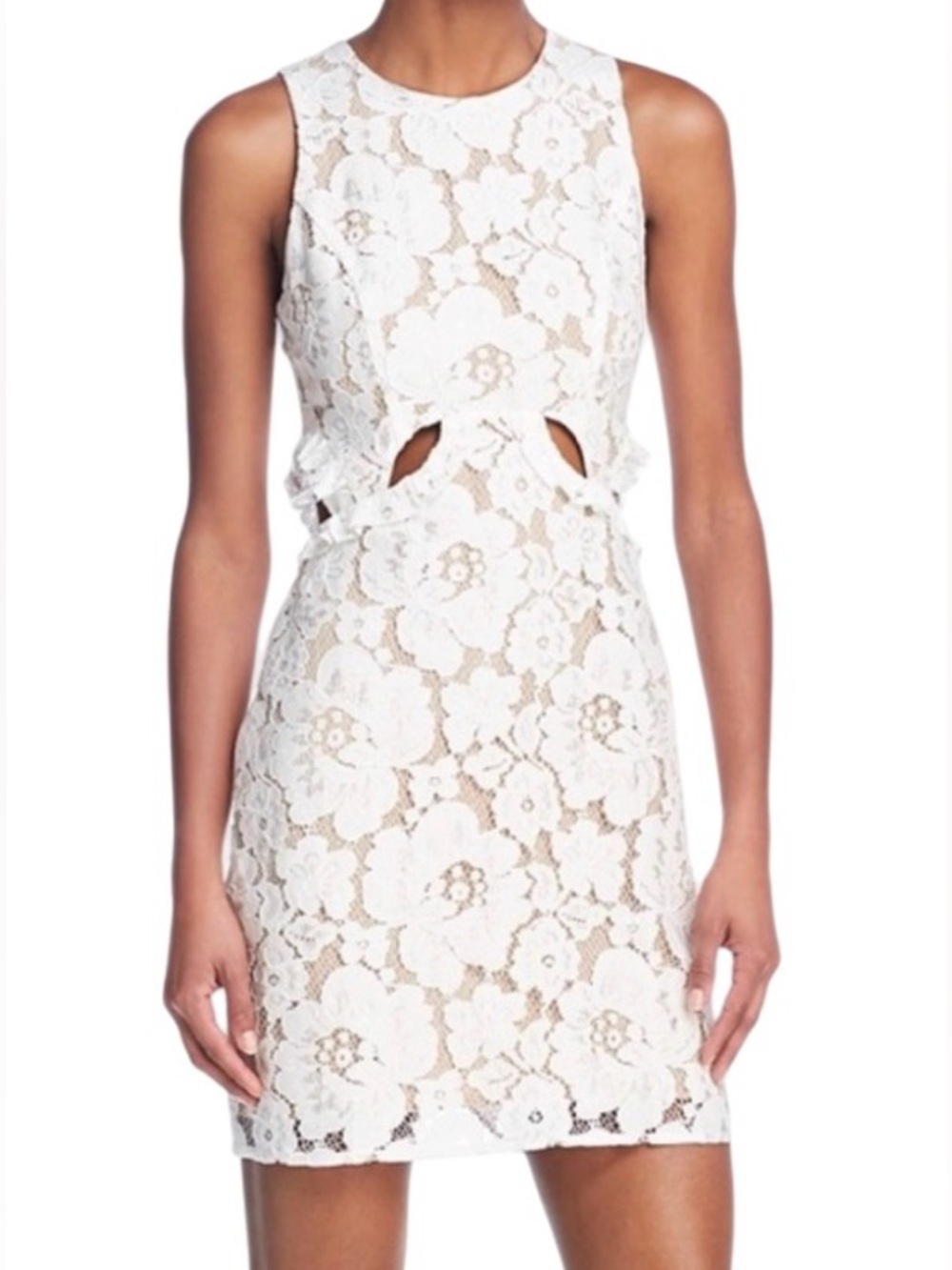 NWT WAYF Drake Cutout White Lace Mini Dress S🌷